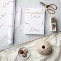 Personnalisée Purple Girly Nom Élégant