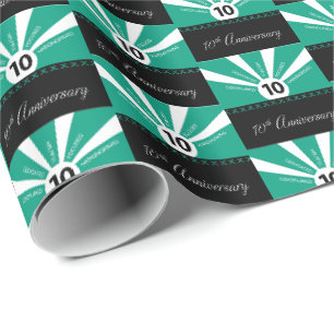 Papier Cadeau Personnaliser, 10e anniversaire de travail