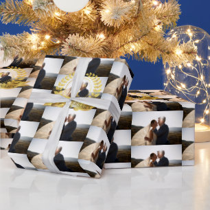 Papier Cadeau Personnaliser 1er Anniversaire Photo Mariage Avec 