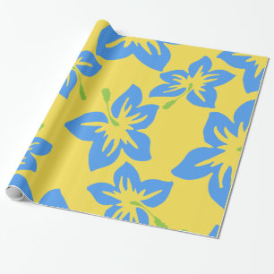 Papier Cadeau Personnaliser Cool Hawaii Flowers