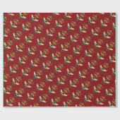 Papier Cadeau personnaliser de lettre étiquette miel (Plat)