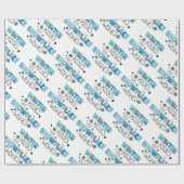 Papier Cadeau Personnaliser des baisers d'hiver (Plat)