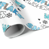 Papier Cadeau Personnaliser des baisers d'hiver (Coin rond)