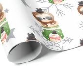 Papier Cadeau Personnaliser des fêtes de fin d'année (Coin rond)