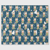 Papier Cadeau Personnaliser des fêtes des cerfs (Plat)