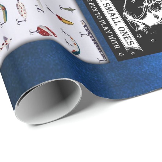 Papier Cadeau Personnaliser Funny Fisherman's Fishing Lover cade (Coin rond)