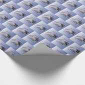 Papier Cadeau Personnaliser, Garçon, bleu première communion (Coin)