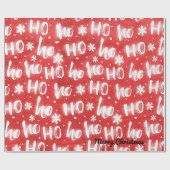 Papier Cadeau Personnaliser HO HO HO Christmas Wrapper Papier Ca (Plat)