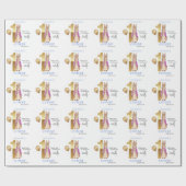 Papier Cadeau Personnaliser le nom de l'enfant Pierre le lapin (Plat)