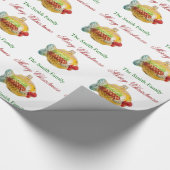 Papier Cadeau Personnaliser le nom moderne de Noël Poisson Ornem (Coin)