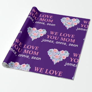Papier Cadeau Personnaliser le nom personnalisé pour maman