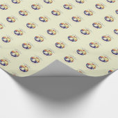 Papier Cadeau Personnaliser le nom, RCIA Dove Circle sur Jaune (Coin)