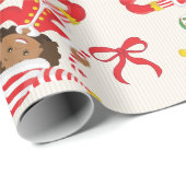 Papier Cadeau Personnaliser l'elfe multiculturel (Coin rond)