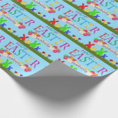 Papier Cadeau Personnaliser les joyeux Pâques (Coin)