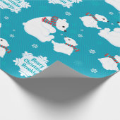 Papier Cadeau Personnaliser l'ours polaire (Coin)