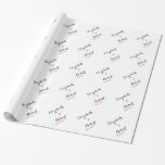 Papier Cadeau Personnaliser Mariage papier<br><div class="desc">Customiser du papier d'emballage Mariage. Ajoutez facilement le nom de la mariée et du marié et la date du mariage.</div>