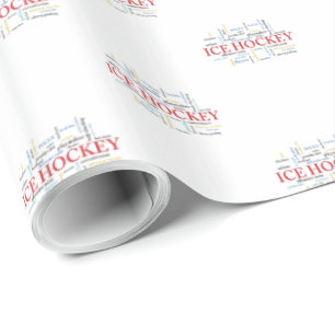 Papier Cadeau Personnaliser, Merci d'entraîneur de hockey sur gl