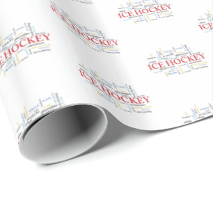 Papier Cadeau Personnaliser, Merci d'entraîneur de hockey sur gl