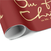 Papier Cadeau Personnaliser notre premier Noël en tant que M. & (Coin rond)