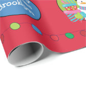 Papier Cadeau Personnaliser Père Noël et ses amis (Coin rond)