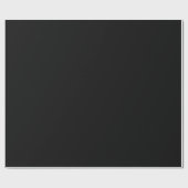 Papier Cadeau Personnaliser simple Noir couleur solide (Plat)