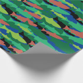 Papier Cadeau Personnaliser sur l'école de truites - Papier à en (Coin)