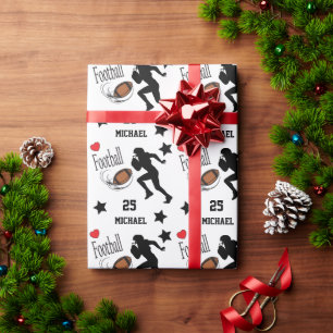 Papier Cadeau Personnaliser tout joueur de football étoile