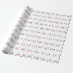 Papier Cadeau Personnalisez, Entraîneur de Lutte Merci en Mots