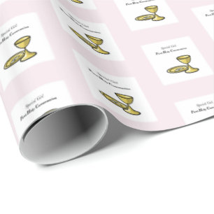 Papier Cadeau Personnalisez, Fille Spéciale, Première Communion