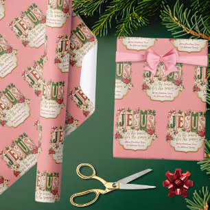 Papier Cadeau Personnalisez Jésus est la raison de la saison