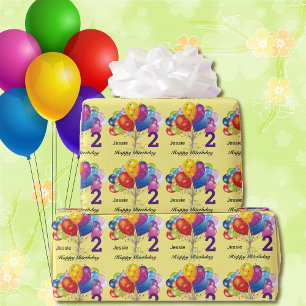 Papier Cadeau Personnalisez Joyeux Anniversaire Nom et âge de l