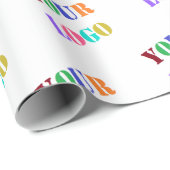 Papier Cadeau Personnalisez le logo de votre entreprise ou le pa (Coin rond)