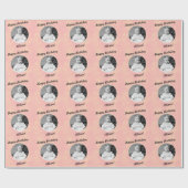Papier Cadeau Personnalisez-le rose (Plat)
