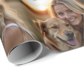 Papier Cadeau Personnalisez votre propre photo personnalisée (Coin rond)