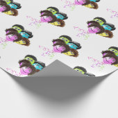 Papier Cadeau Personnes amusantes Groupe de ballons d'anniversai (Coin)