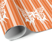 Papier Cadeau Perssimon Victorian Stripe avec papillon (Coin rond)