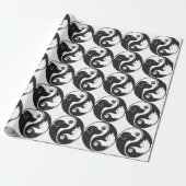 Papier Cadeau Pet Harmony Yin Yang Pattern Wrapping Paper - Cat  (Déroulé)