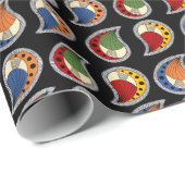 Papier Cadeau Petal Paisley Rhythm (Coin rond)