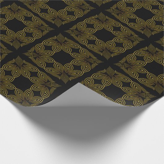 Papier Cadeau pétale de fleur d'or (Coin)