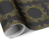 Papier Cadeau pétale de fleur d'or (Coin rond)