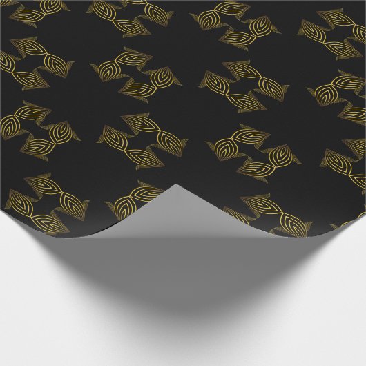 Papier Cadeau pétale de fleur d'or (Coin)