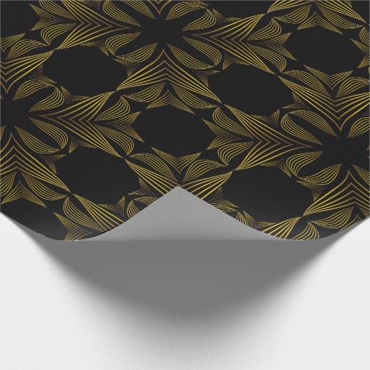 Papier Cadeau pétale de fleur d'or (Coin)