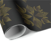 Papier Cadeau pétale de fleur d'or (Coin rond)