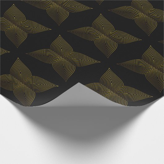 Papier Cadeau pétale de fleur d'or (Coin)