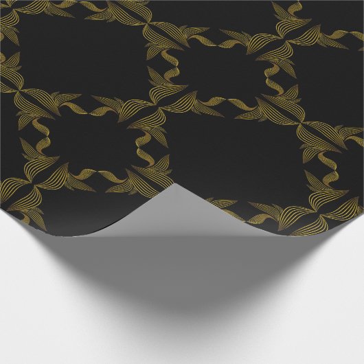 Papier Cadeau pétale de fleur d'or (Coin)