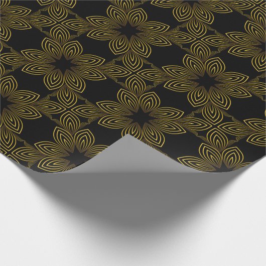 Papier Cadeau pétale de fleur d'or (Coin)