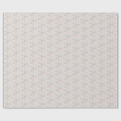 Papier Cadeau Pétales Blanches À Fleur D'Hydrangée Sur Rose (Plat)
