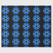 Papier Cadeau Pétales bleues (Plat)