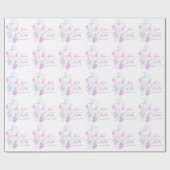 Papier Cadeau Pétales de fleur de confetti moderne enveloppement (Plat)