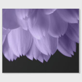 Papier Cadeau Pétales de fleurs violettes Ultra violet noir (Plat)